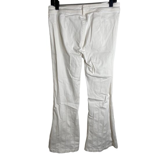 We the Free Free People white flare pleated white‎ jeans size 30 - Picture 2 of 7